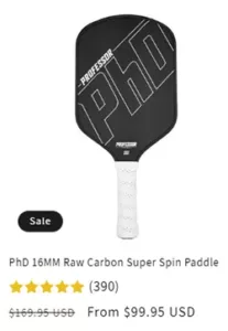 Price of Ryan's carbon fiber paddle
