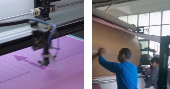 printed fabric and TPE are pressed at high temperature