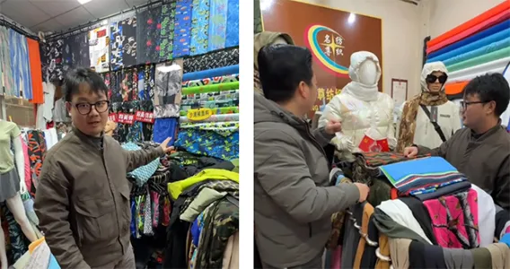 sourcing agent at the largest supplier for color-changing fabrics in Shaoxing