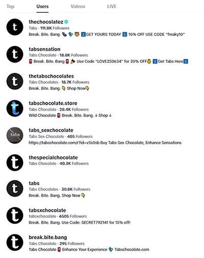 Tabs social media account