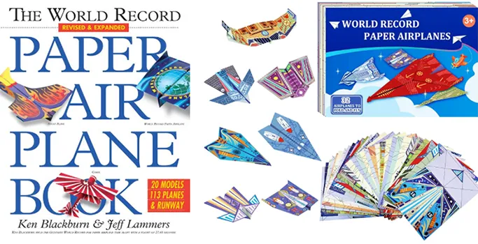 The World Record Paper Airplane Book and the new paper airplane product based on its revisions