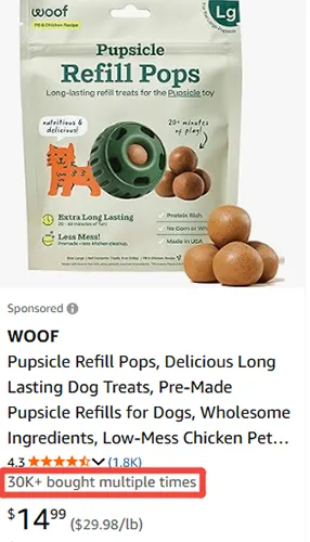 Woof's refill has over 30K repeat purchases