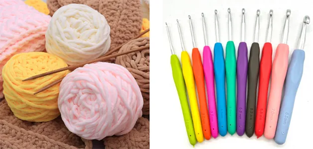 yarn and hook for crochet